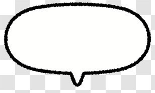 Text Box - Simple Black And White Speech Bubble Transparent PNG