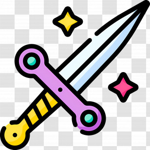 Dagger - Colorful Fantasy Sword Transparent PNG