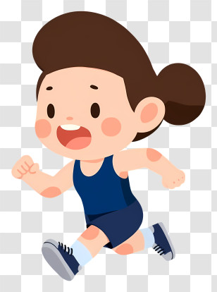 Running Woman - Child Enjoying A Run Transparent PNG