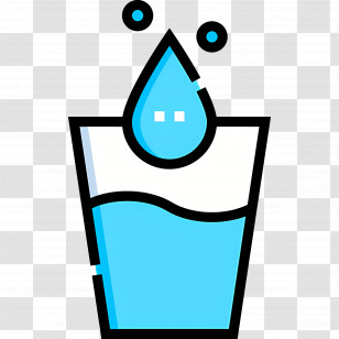 Water Glass - Glass Of Water With Droplet Transparent PNG
