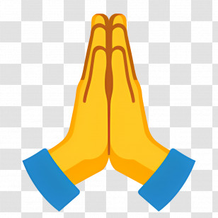 Folded Hands Emoji - Praying Hands Emoji Transparent PNG
