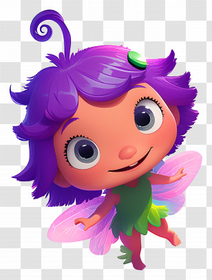 Baby Fairy - Purple Fairy With Wings Transparent PNG
