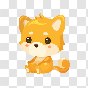 Small Cat - Cute Fox Cartoon Illustration Transparent PNG