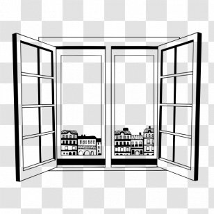 Window Wall Decal Vinyl Group Drawing - Home Transparent PNG