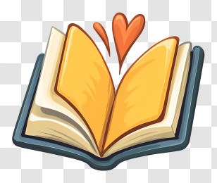 Book Logo - Open Book With Heart Illustration Transparent PNG