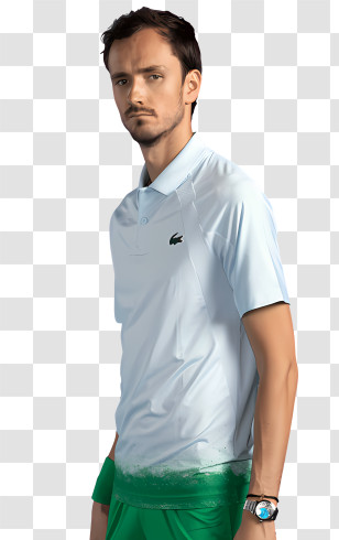 Daniil Medvedev - Man In Sportswear With White Shirt Transparent PNG