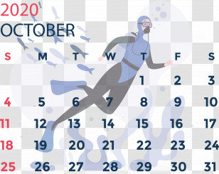 October 2020 Calendar October 2020 Printable Calendar Transparent PNG