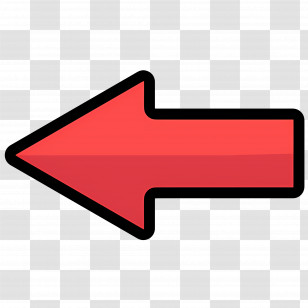 Arrow Left - Red Arrow Illustration For Navigation Transparent PNG