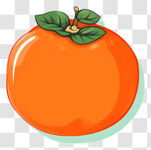 Orange Fruit - Juicy Orange Fruit With Leaves Illustration Transparent PNG