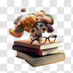 World Teachers Day
 - Books And Flowers With Glasses Transparent PNG