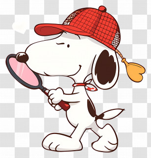 Love Snoopy - Detective Dog With Magnifying Glass Transparent PNG