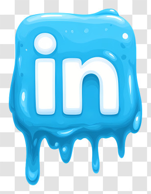 Melting Linkedin Logo - Melting LinkedIn Logo Transparent PNG