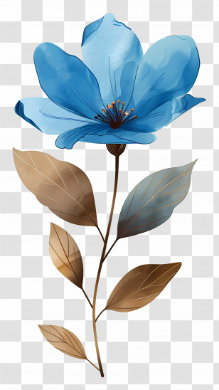 Blue Flower - Beautiful Blue Flower Transparent PNG