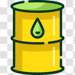 Oil Tank - Yellow Oil Barrel With Green Top Transparent PNG