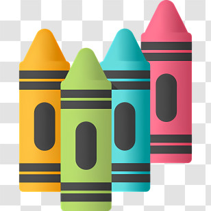 Icon - Colorful Crayons For Drawing Transparent PNG