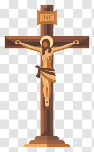 Crucifix - Wooden Crucifix Illustration Transparent PNG