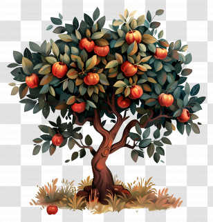 Apple Tree - Apple Tree With Ripe Fruits Transparent PNG