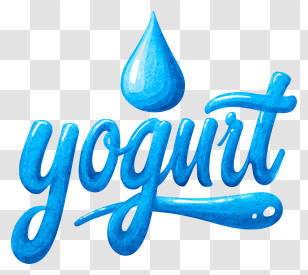 Yogurt Logo - Yogurt Blue Script Logo Transparent PNG