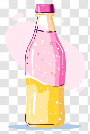 Mineral Water - Colorful Soda Bottle Transparent PNG