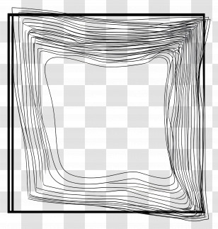 Rectangle Simple Frame - Abstract Square Line Art Transparent PNG
