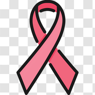 Ribbon - Pink Awareness Ribbon For Cancer Support Transparent PNG