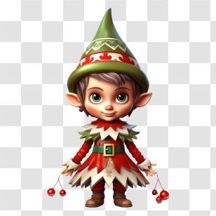 Christmas Elf - Cartoon Christmas Elf Character Transparent PNG