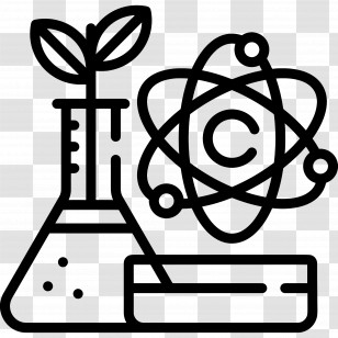 Science - Science Icons With Beaker And Atom Transparent PNG