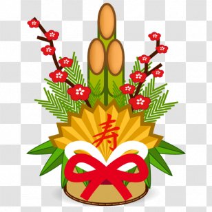 Kadomatsu Emojipedia Pine Sticker - Flower - Emoji Transparent PNG