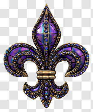 Fleur De Lis - Decorative Fleur-de-lis Jewel Transparent PNG