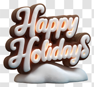 Christmas Text - Happy Holidays Festive Sign Transparent PNG
