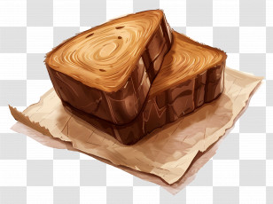 Brown Bread - Illustration Of Sliced Loaf Bread Transparent PNG