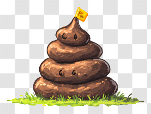 Pile Of Poo Emoji - Funny Cartoon Poop Transparent PNG