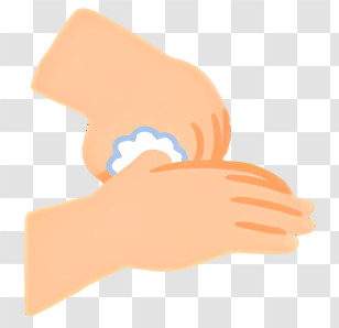 Clipart - Hand Washing With Soap Transparent PNG