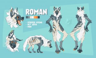 Striped Hyena Art Furry Fandom Mammal - Flower Transparent PNG