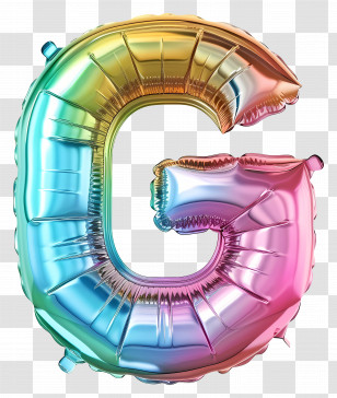 Letter G - Colorful Rainbow Balloon Letter G Transparent PNG