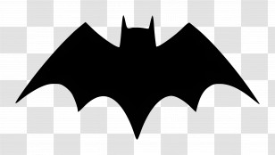 Batman Logo - Alternate Black Bat Silhouette Design Transparent PNG