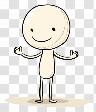 Minimalist Stick Figure - Minimalist Stick Figure Cartoon Character Transparent PNG