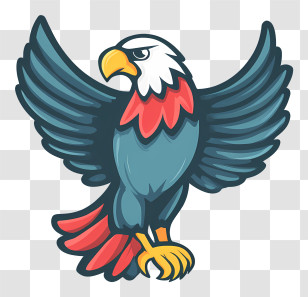 Eagle Logo - Colorful Eagle Cartoon Illustration Transparent PNG