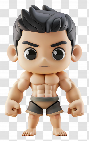 3d Man - Focused Muscular Character Transparent PNG