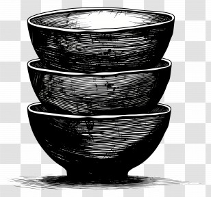 Bowls - Stacked Ceramic Bowls Transparent PNG