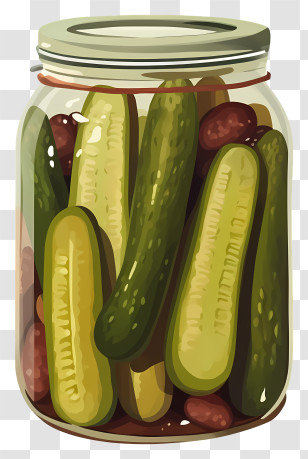 Pickles - Jar Of Fresh Pickles Illustration Transparent PNG