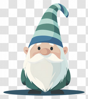 Cute Gnome - Blue Gnome Illustration For Whimsical Themes Transparent PNG