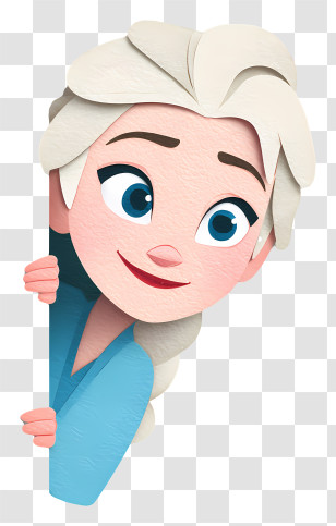 Elsa Peeking - Elsa Peeking Around The Corner Transparent PNG