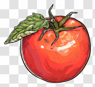 Tomato - Lively Red Tomato Illustration Transparent PNG