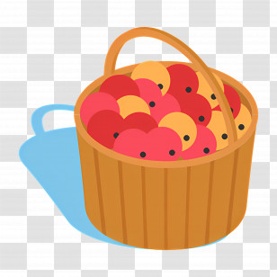 Food Gift Baskets - Basket Of Apples Transparent PNG