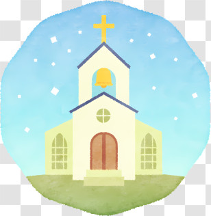 Church - Church Building Illustration With Sky Transparent PNG