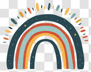 Rainbow - Abstract Colorful Rainbow Illustration Transparent PNG