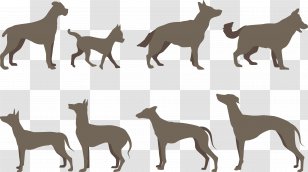 German Shepherd Dog Breed Silhouette Group (dog) - Brown Transparent PNG