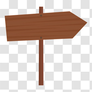 Icon - Rustic Wooden Directional Sign Board Transparent PNG