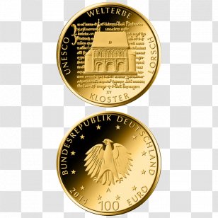 Lorsch Abbey Coin 100 Euro Note Gold - Swedish Currency Us Chart Transparent PNG